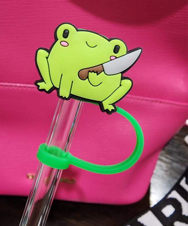 Frog straw stopper