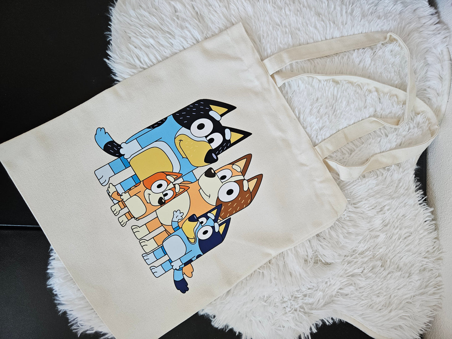 Bluey family tote bag