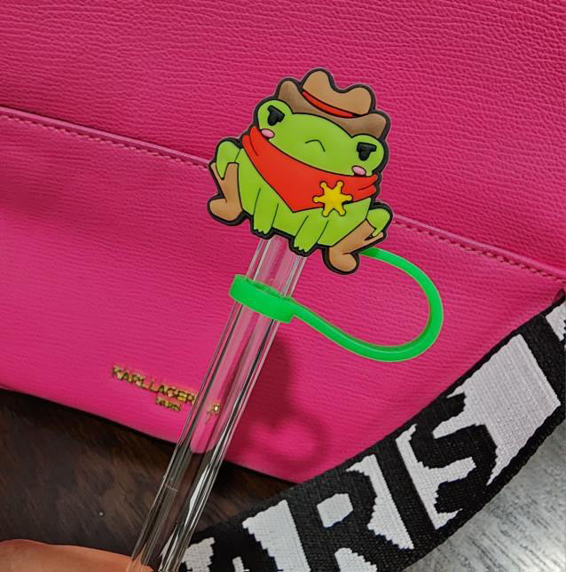 Frog straw stopper