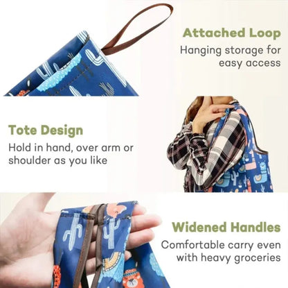 Large foldable tote shopping bag