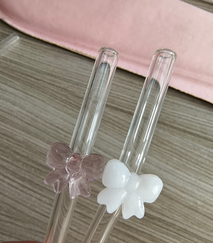 Bow glass straws